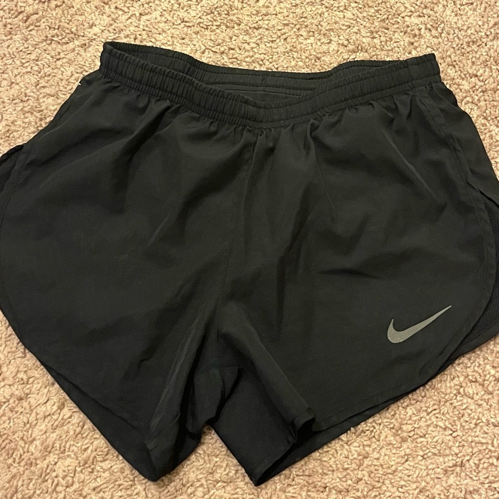 Nike Black Women's Athletic Running Shorts with Reflective Swoosh